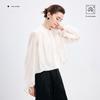 Navigare Women's Elegant Round Neck Long Sleeve Blouse