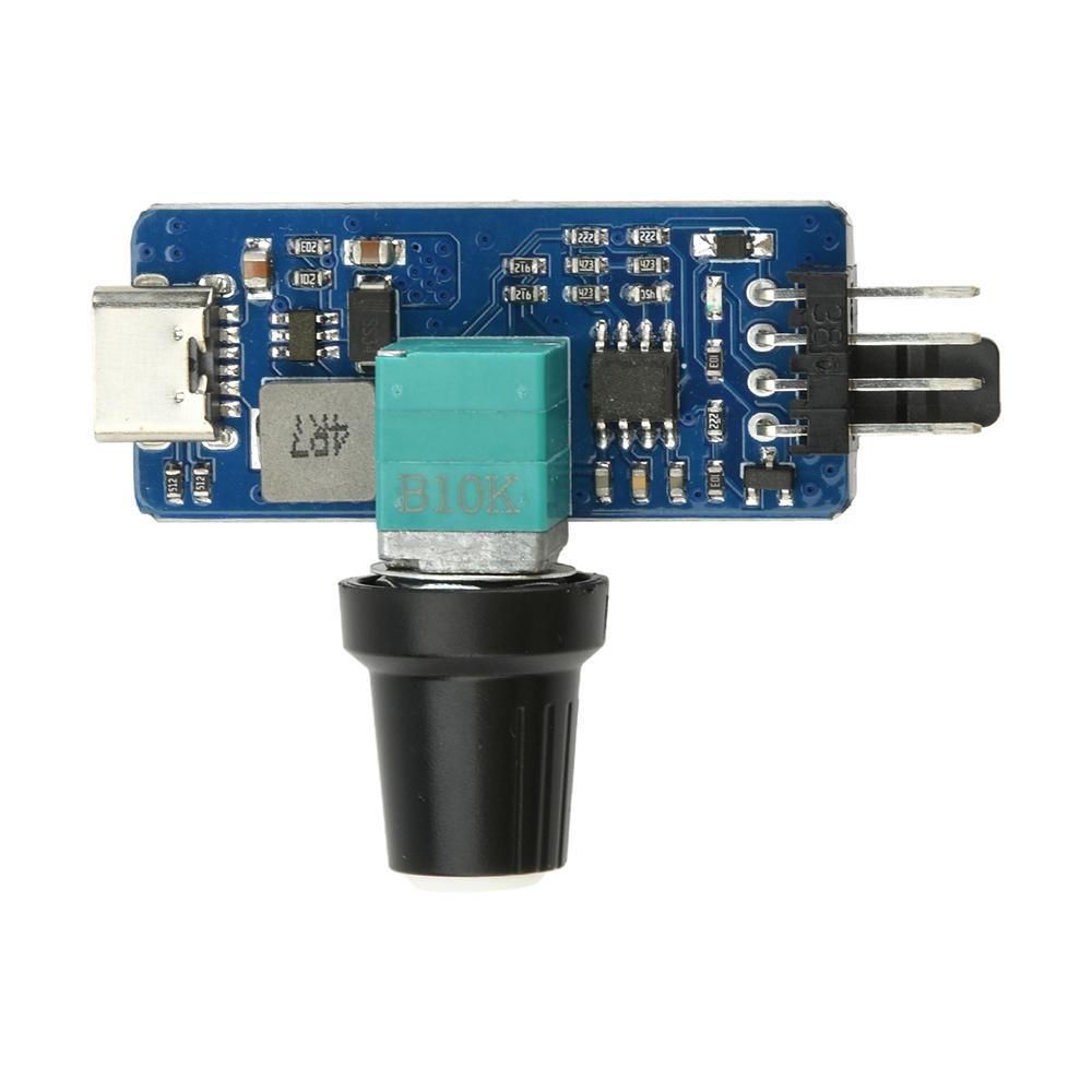 

Pwm Speed Regulator Small 4P B3 4-Wire Fan Speed Regulation Module Diy Water-Cooled Cooling Type C Usb Power Supply чорний