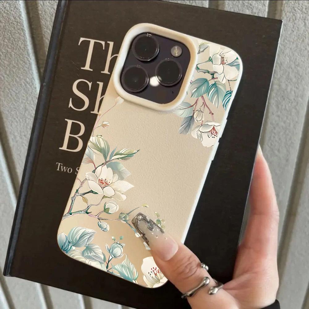 HOT Cool Flower Peony Luxury Lichee leather pattern Phone Case For Redmi Note 14 13 12 11 10 9 8 Pro Plus 4G 5G Shockproof Cover