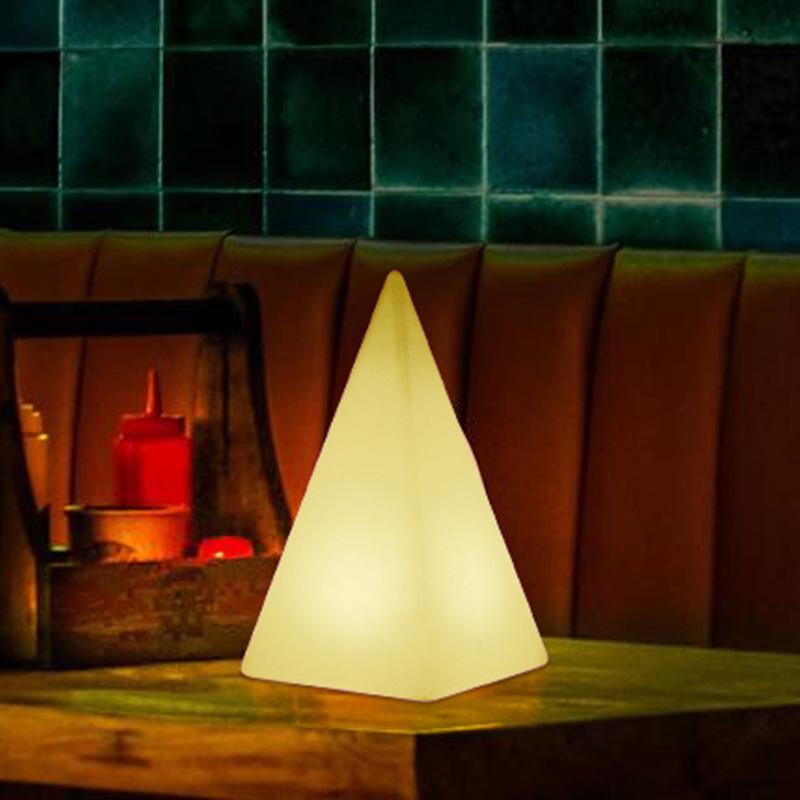 Waterproof RGB LED Pyramid Table Lamp: Outdoor/Indoor Decorative Light