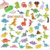 4 Stück bunte Cartoon-Dinosaurier-Form, Diamant-Malerei-Aufkleber, DIY-Handwerk, handgefertigte Tiere für Kinder