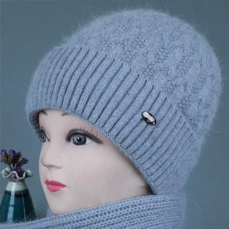 Winter hat fleece warm wool hat outdoor cold cover ear protector old lady knitted hat