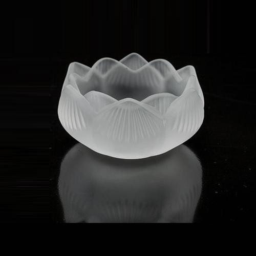 Seven Colors Crystal Incensee Burner Glass Lotus Candle Holders Handicraft Decoration for Home Buddha Mini Zen Cone Censer