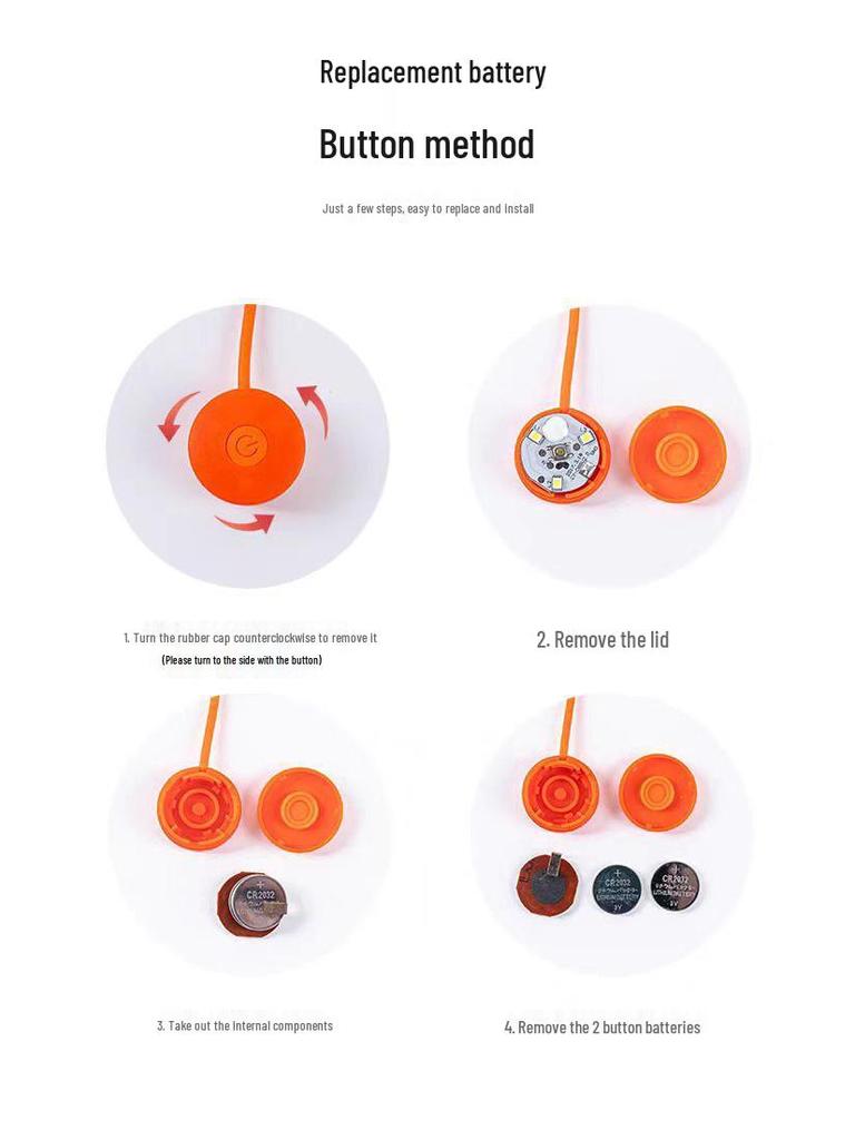 LED Silicone Night Safety Light for Running, Hiking, and Outdoor Camping