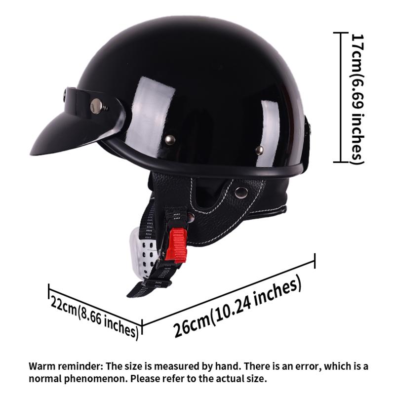 Motorcycle Half Helmet Summer Bike Headwear China 3C Certified Bright Black Popular Internet Red Helmet for Men And Women