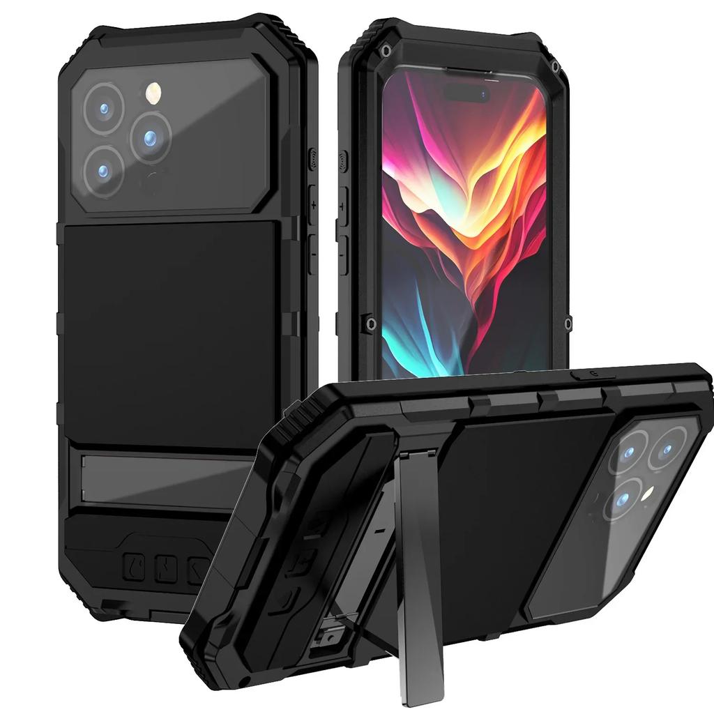 IPhone15pro Μεταλλικό Πλαίσιο Προστατευτικό Κάλυμμα - Εξωτερική Αντικραδασμική Θήκη για Apple 15. Κατάλληλο για διασυνοριακή χρήση.