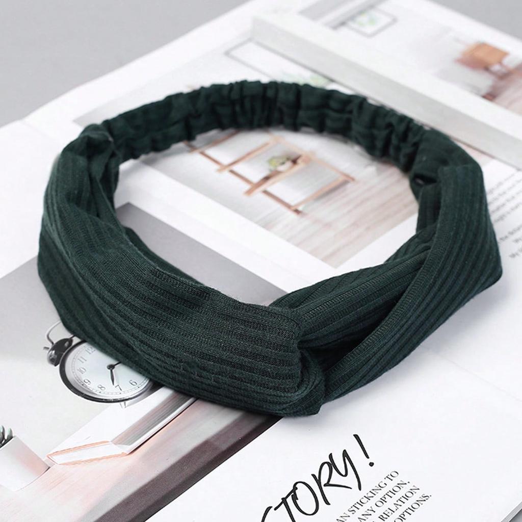 Headbands For Women Twist Knotted Women Head Bands Boho Stretchy Hair Bands Non Slip For Girls Criss Cross Turban Plain Headwrap Yoga Workout Vintage