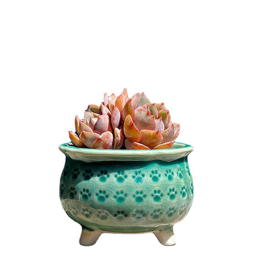 Prodyšná keramika Umyvadlo Kreativní Masový květináč Kočičí dráp Keramika Odkapávací otvor Květinový dekorační keramický květináč