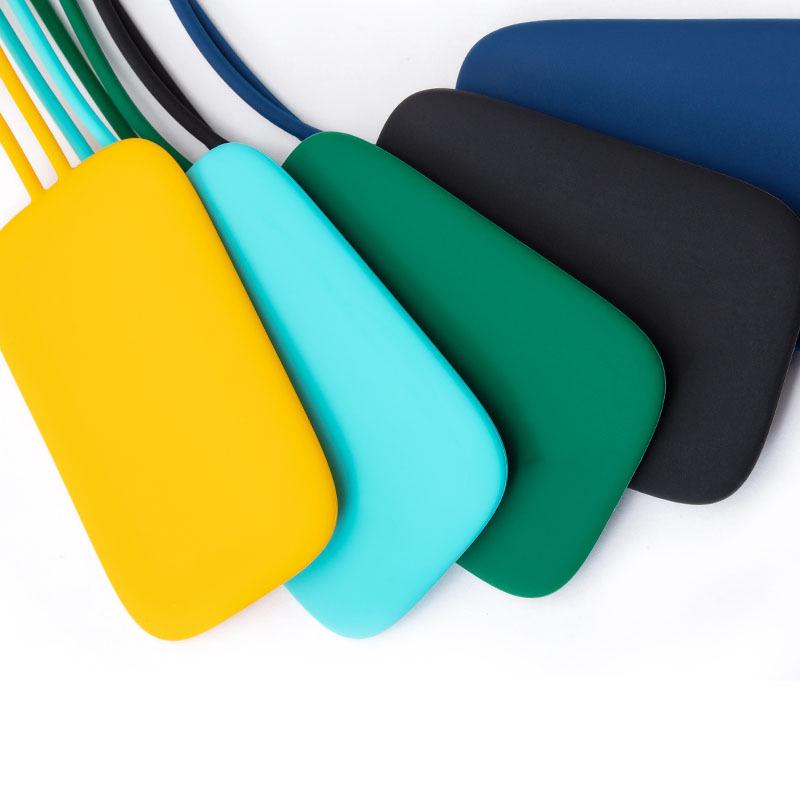 Multi-Color Silicone Luggage Tag with Anti-Loss Lanyard