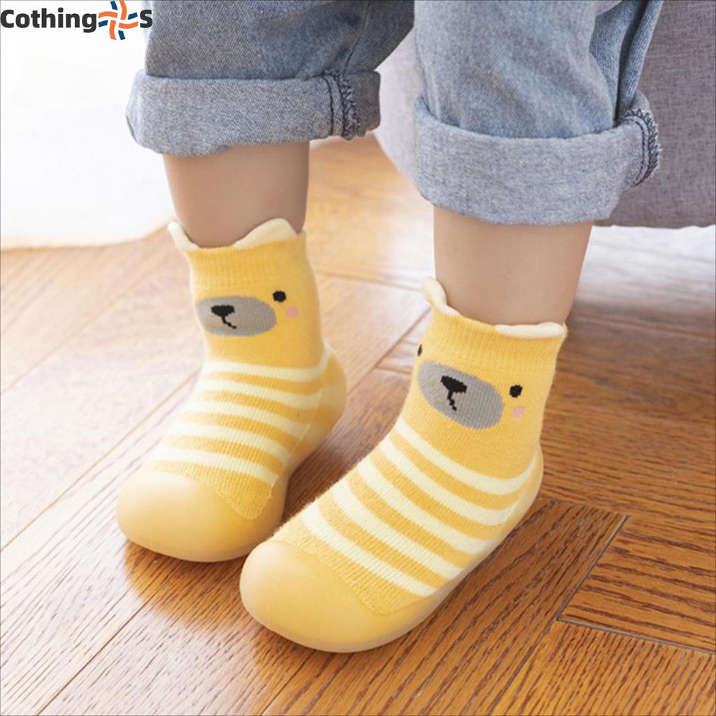 Autumn Winter Thick Warm Baby Anti Slip Floor Socks High Top Shoes Soft Sole