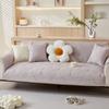 Nordic Simple Solid Color Sofa Cushion Four Seasons Pure Cotton Fabric Non-Slip Cotton Seat Cushion Universal Modern Sofa Cover Towel