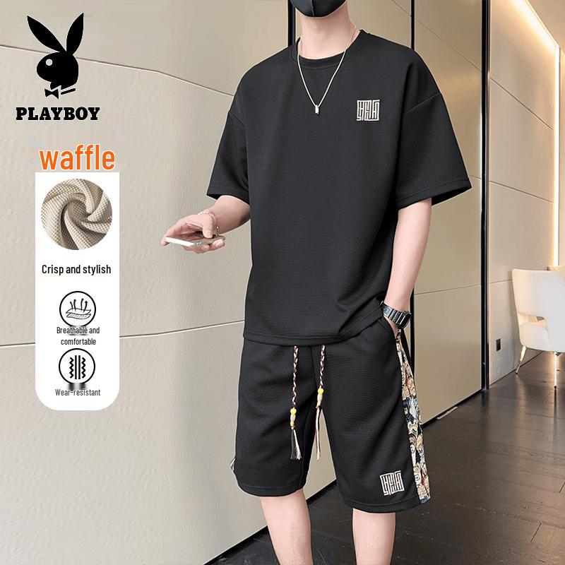 Playboy Men s Waffle Knit Short Set 3XL