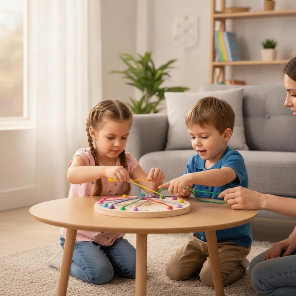 Rope Untangling Puzzle Looped Ends Game Colorful for Children