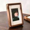 Black Walnut Photo Frame Real Wooden Round Corner Swing Table 6/7/8 Inch Mortise Tenon Photo Frame Home Decoration Picture