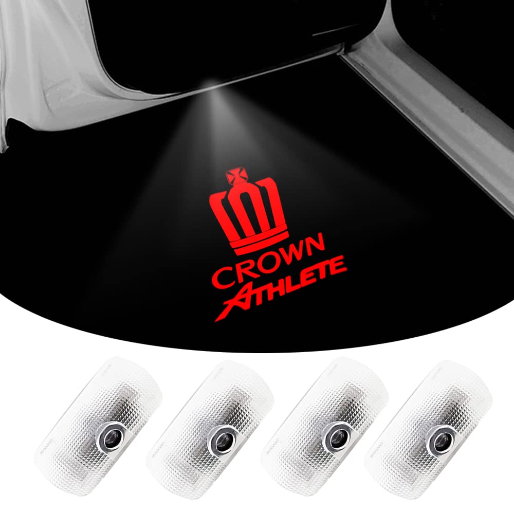

uuakarin 180 Series and 210 Series Crown Car Door Courtesy Lamps, Courtesy Lights, Door Welcome Lights with LED Logo Projection, Set of 4 with Tools (