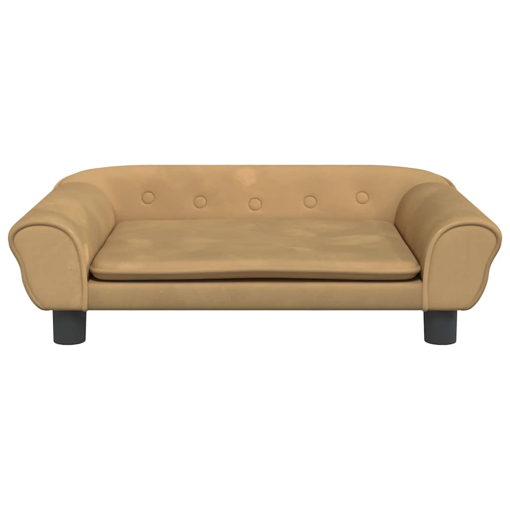 Kids Sofa Brown 70x45x26 Cm Velvet