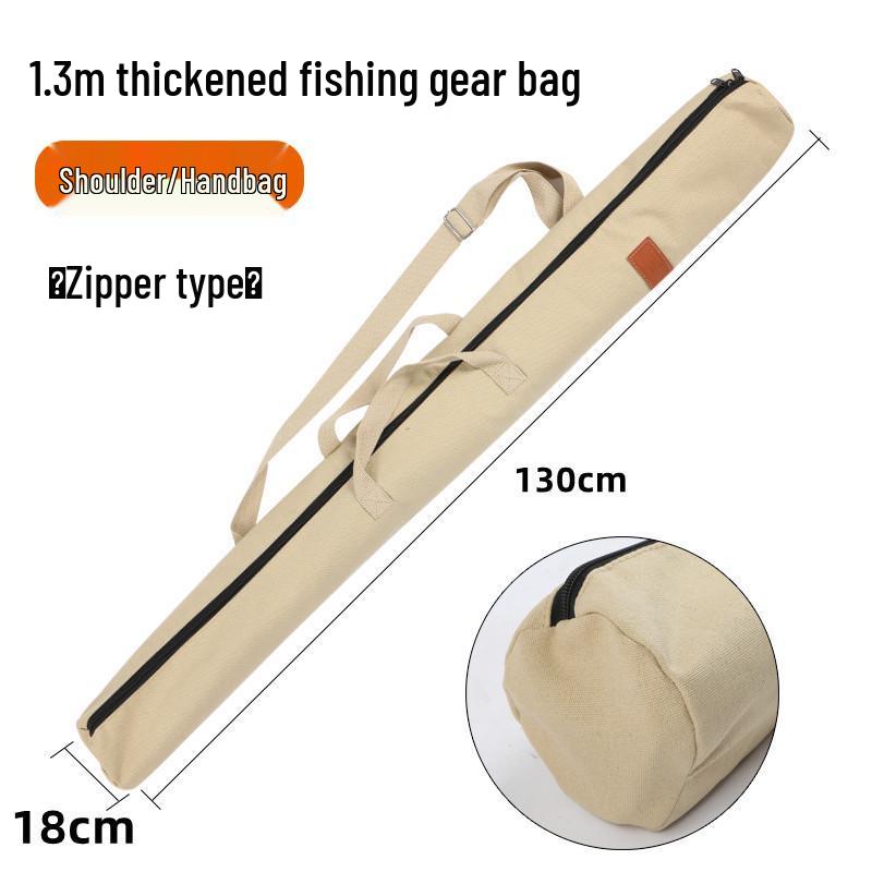 Thickened Canvas Fishing Rod Bag with Large Capacity and Lightweight Design