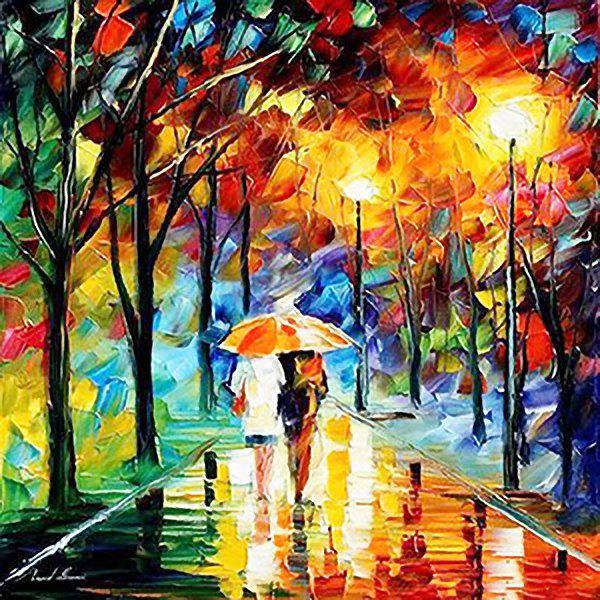 DIY 5D Round Diamond Painting Oil Painting Street Embroidery Cross Craft Stitch Home Decor