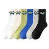 5 Pairs of Men's Summer Pure Cotton Sports Breathable Deodorant Pure Color Tube Socks