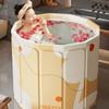 Round Enlarged Foldable Bath Tub Full Body Bath Bucket Portable Portable Bathtub  Household