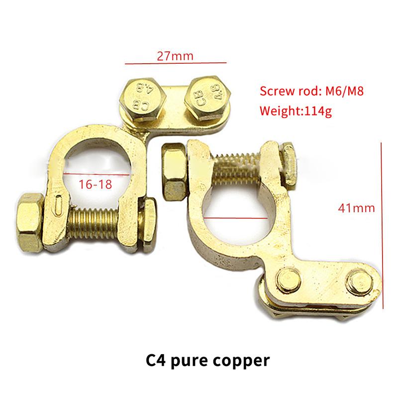 Car Battery Terminal 12V 24V Clamp Pile Head Connector Pole Post Heavy-Duty Clamp Clip Terminal Pile Head For Auto Boat Truck