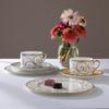 NARUMI Rondo Cup and Saucer Gold and Elegant and Perfect for Tea and Perfect as a Wedding Gift Product Set, 270cc, Platinum, Stylish, Coffee, Gift,