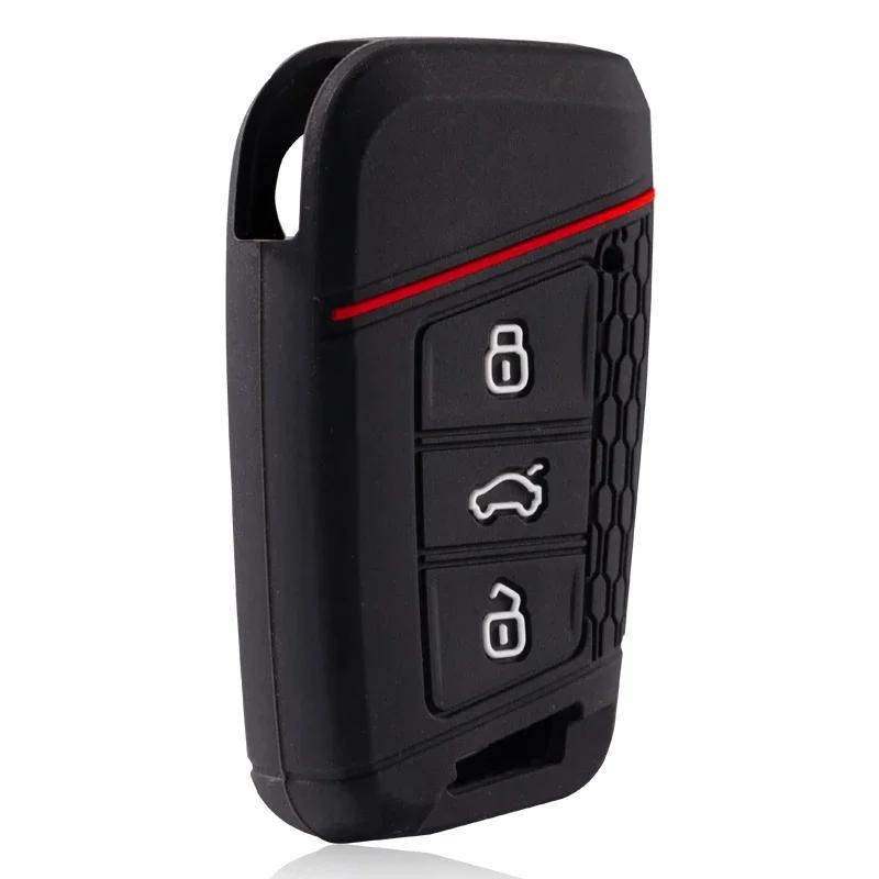 Silicone Cover For Vw Volkswagen Magotan Magotan Gte Passat B7 B8 Cc Arteon Skoda Fabia Superb A7 Kodiaq Seat Car Key Case Fob