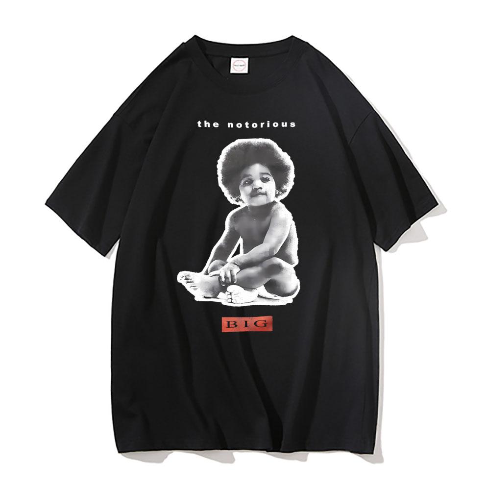 

Rapper The Notorious Big Poppa Graphic T Shirt Men s Rap Oversized Short Sleeve Biggie Smalls T-shirts Men Hip Hop Tshirt - M... S