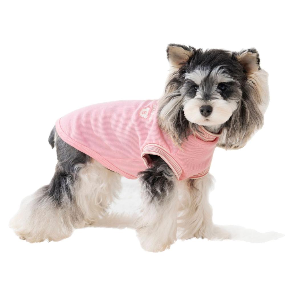 Pet Cute Bear Embroidered T-shirt Spring/Summer Pet Tank Top Sunscreen Cooling Tank Top Puppy Clothes