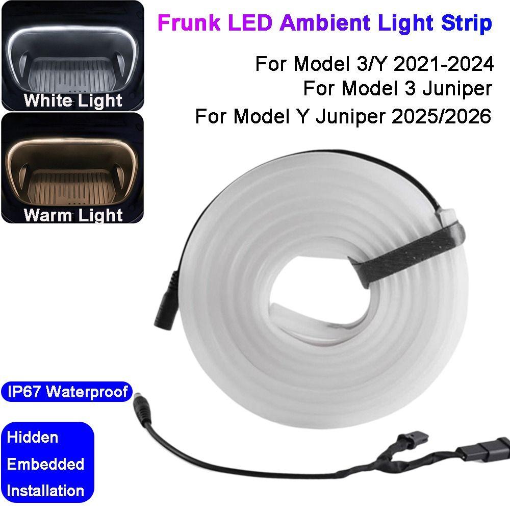 Flexible Silicone Interior Ambient Lighting Strip for Tesla Model 3 Y Juniper 21-26