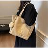 Women's Large-capacity Canvas Bag, Simple Letters, Versatile Commuting Artifact.