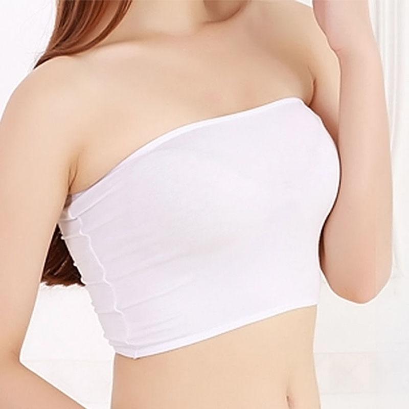 Casual Seamless Strapless Top, Breathable Anti-Slip Bandeau One size