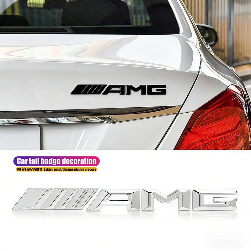 3D Alloy Logo AMG Emblem Letters Car Trunk Badge For Mercedes Benz AMG A B C E G CLA GLA W211 W214 W205 W203 W204 W206 PF1