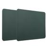 2Pcs Mouse Pad PVC Leather Waterproof Desk Mat Office Home Mice Protector 27x21cmBlack Green