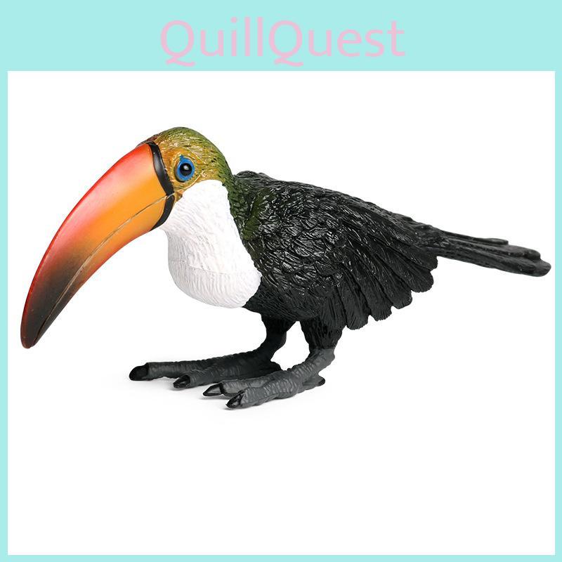 Simulated Animal Wild Big Billed Bird Ramphastos Toco Model Ornament Toys