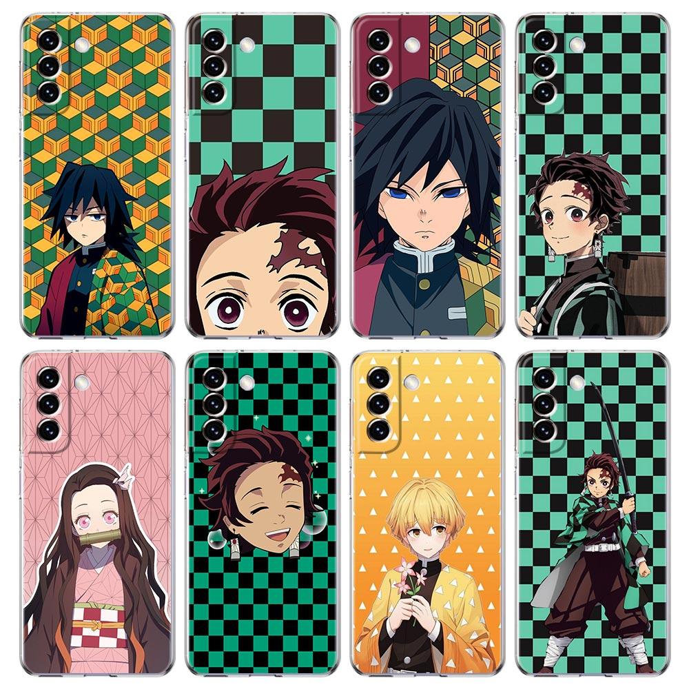 

Demon Slayer Anime Logo Phone Case For Samsung Galaxy S22 5G S20 Ultra S21 FE 5G S10E S9 S8 S10 Plus Note 20 10 Lite Clear Cover Samsung S10E