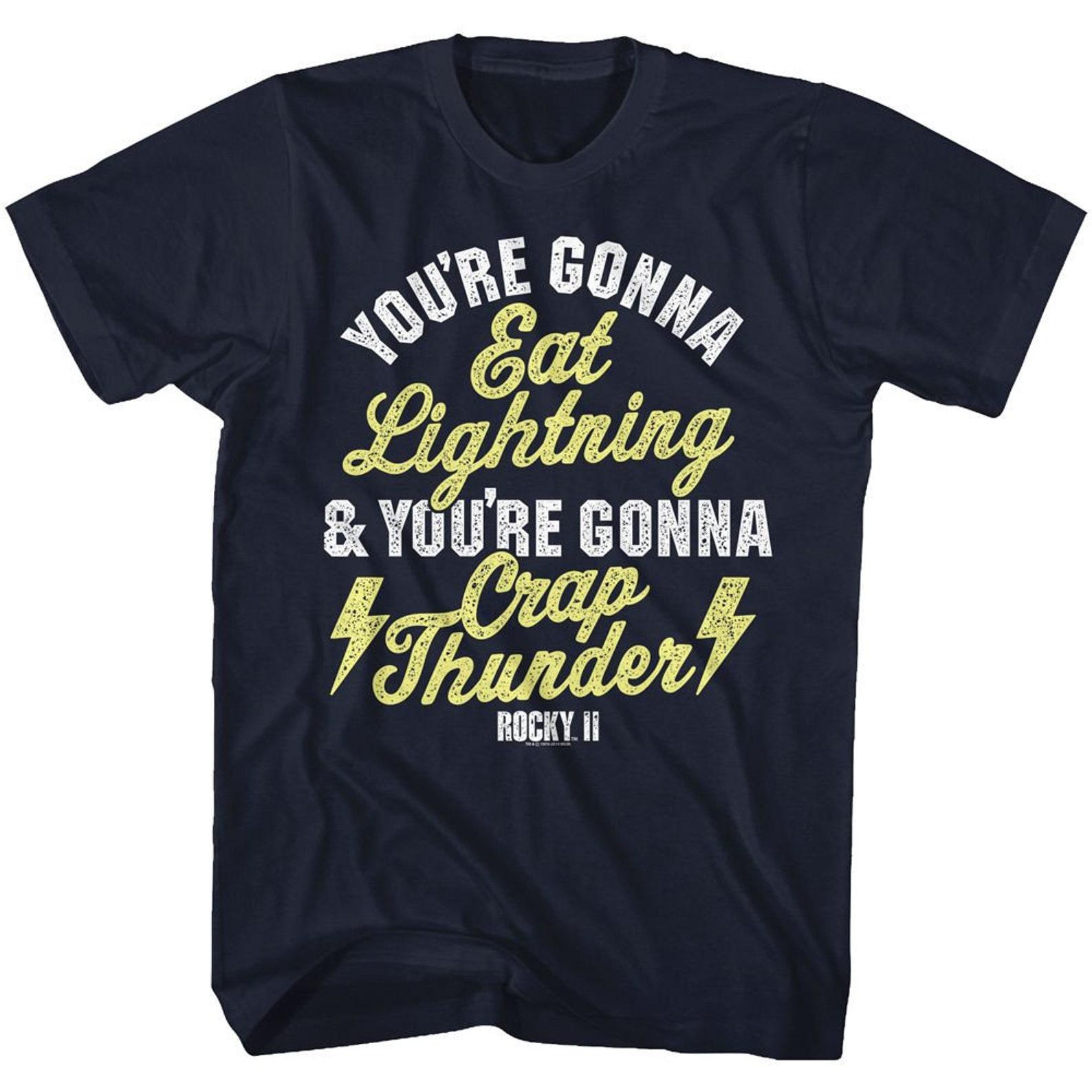 Rocky Lightning And Thunder Navy Adult T-Shirt 4XL