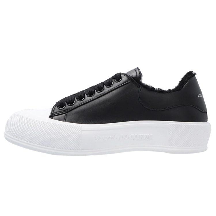 Alexander McQueen Deck Low top Stylish Skateboarding Shoes Women's Black 685683WIABL1070