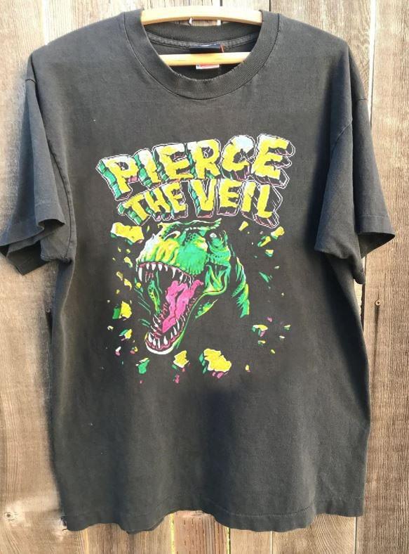 Vtg Pierce The Veil Essential Rare Design Charcoal Unisex Shirt Reprint KH16828 L