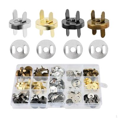 20x Metal Fastener Clasps Thin Magnetic Snap Buttons for Bags Purses Clothes