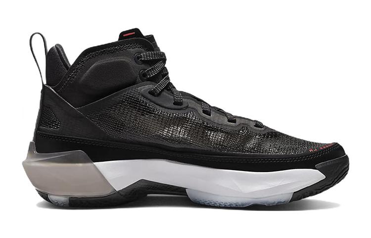 Jordan Air Jordan 37 Abriebfeste High-Top Kinder Basketballschuhe Schwarz Weiß DD7421-091