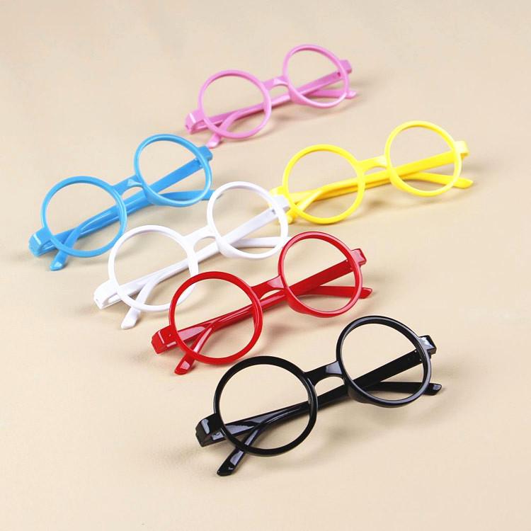 Korean-Style Fashionable Round Frame Decorative Glasses for Kids - No Lenses, Unisex Trendy Glasses for Boys and Girls