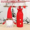 Pacote com 3 Tampas de Garrafa de Vinho de Natal, 3 Cores de Decorações para Garrafa de Vinho Sacos de Garrafa de Papai Noel com Cordão Decoração de Festa de Natal (27 x 13 cm)