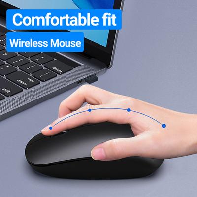 Wireless Mouse Battery Powered Silent Wide Compatibility 2.4Ghz Computer Mouse for Windows