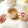 Cherry Blossom Ceramic Cup&saucer Floral Pattern Coffee Mug Dining Table Milk Mugs Afternoon Tea Teacup Fruit Juice Container