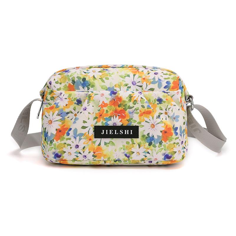 

Nylon Printed Small Square Bag Ladies Casual Shoulder Crossbody Bag Mobile Phone Small Backpack