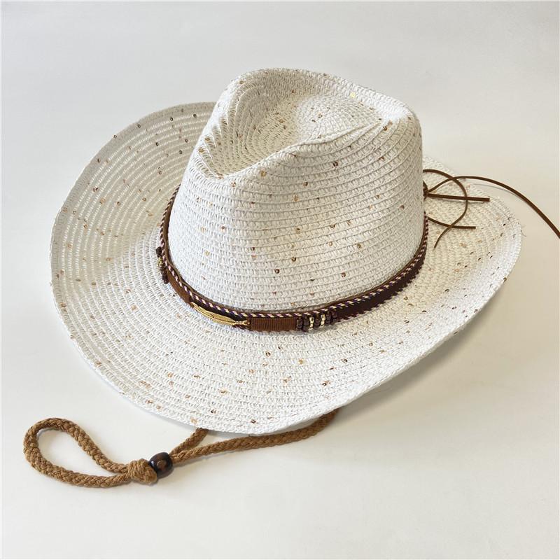 New western cowboy hats for men and women can take summer vacation travel sunscreen sun hat retro sun hat knight hat