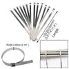 20Pcs New 4.6mm 304 Stainless Steel Cable Ties Heavy Duty Exhaust Wrap Cable Zip Tie Metal Multi-Purpose Locking Ties