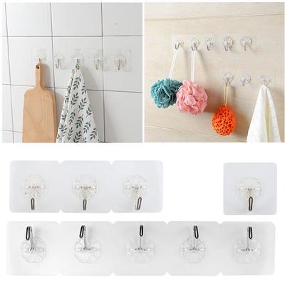 Hanger Seamless Stainless Steel Kitchen Bathroom Strong Adhesive Waterproof Hooks 1pc Hook  Accessories