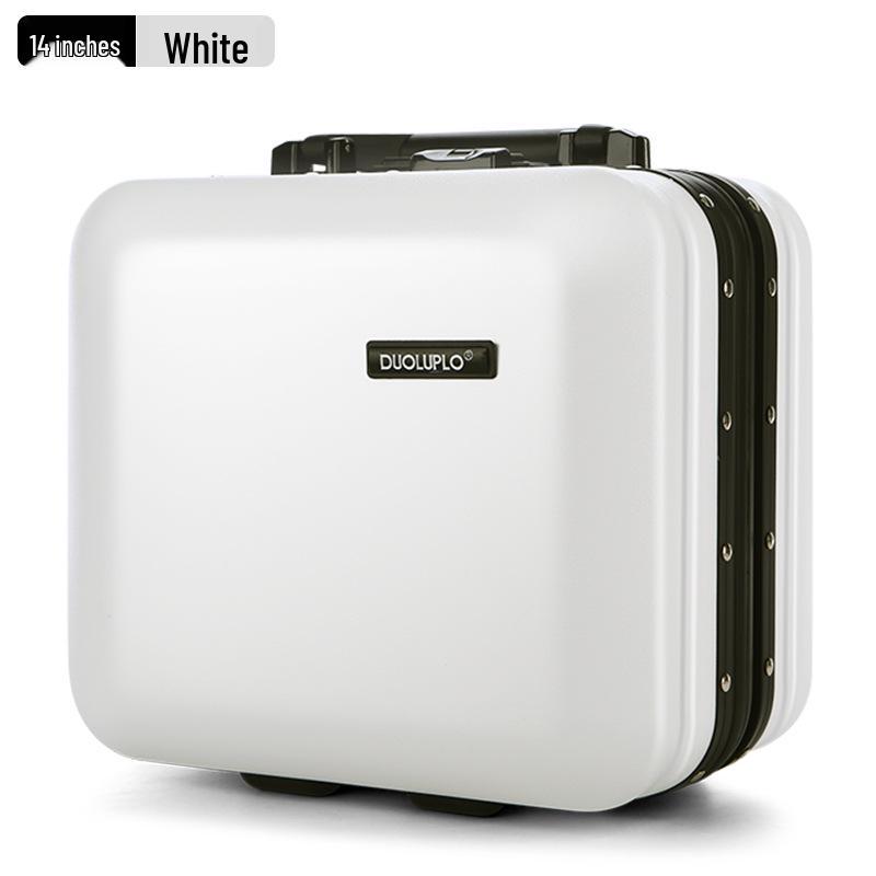 Compact Fashion Handbag: Multifunctional Makeup Case and Portable Carry-on Zipper Suitcase.